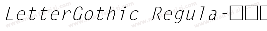 LetterGothic Regula字体转换